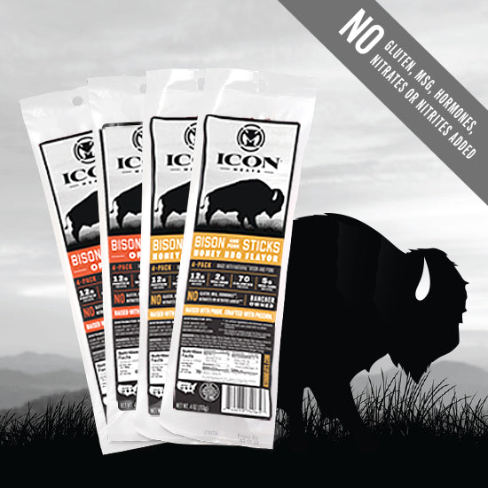 Bison, Elk, Venison Snack Sticks - Variety Box, ICON Meats