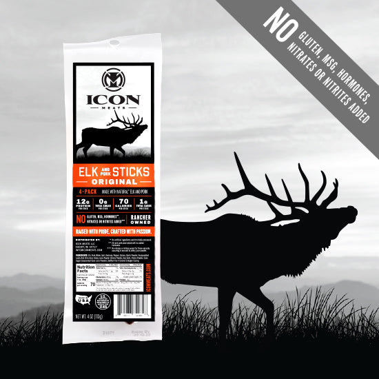 Bison, Elk, Venison Snack Sticks - Variety Box, ICON Meats