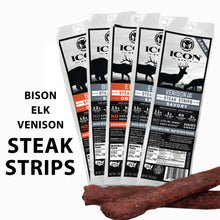 Load image into Gallery viewer, Bison, Elk, Venison Steak Strips Sampler Box
