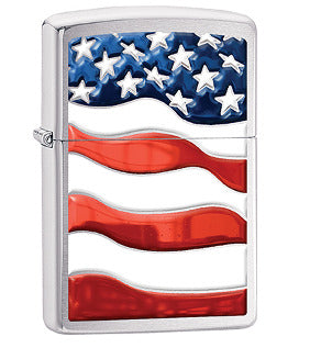 Zippo Lighter - Waving Flag