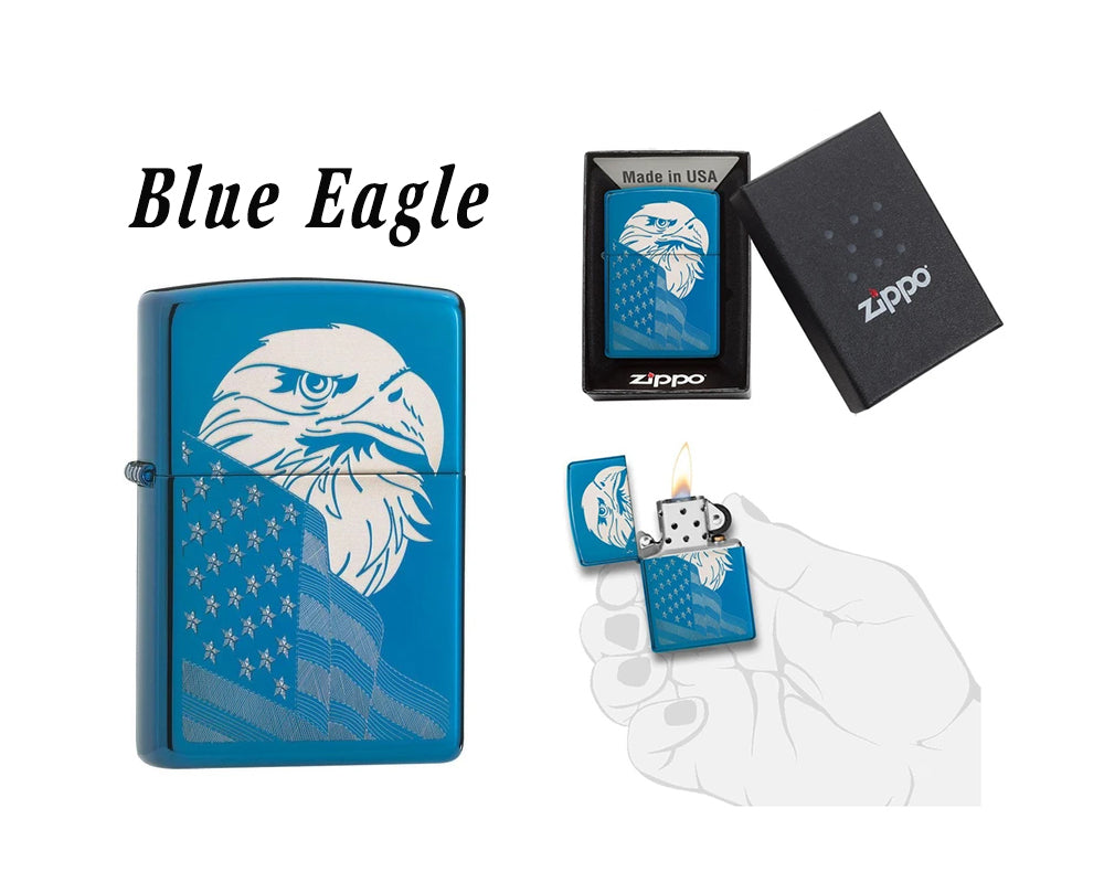 Zippo Lighter - Blue Eagle