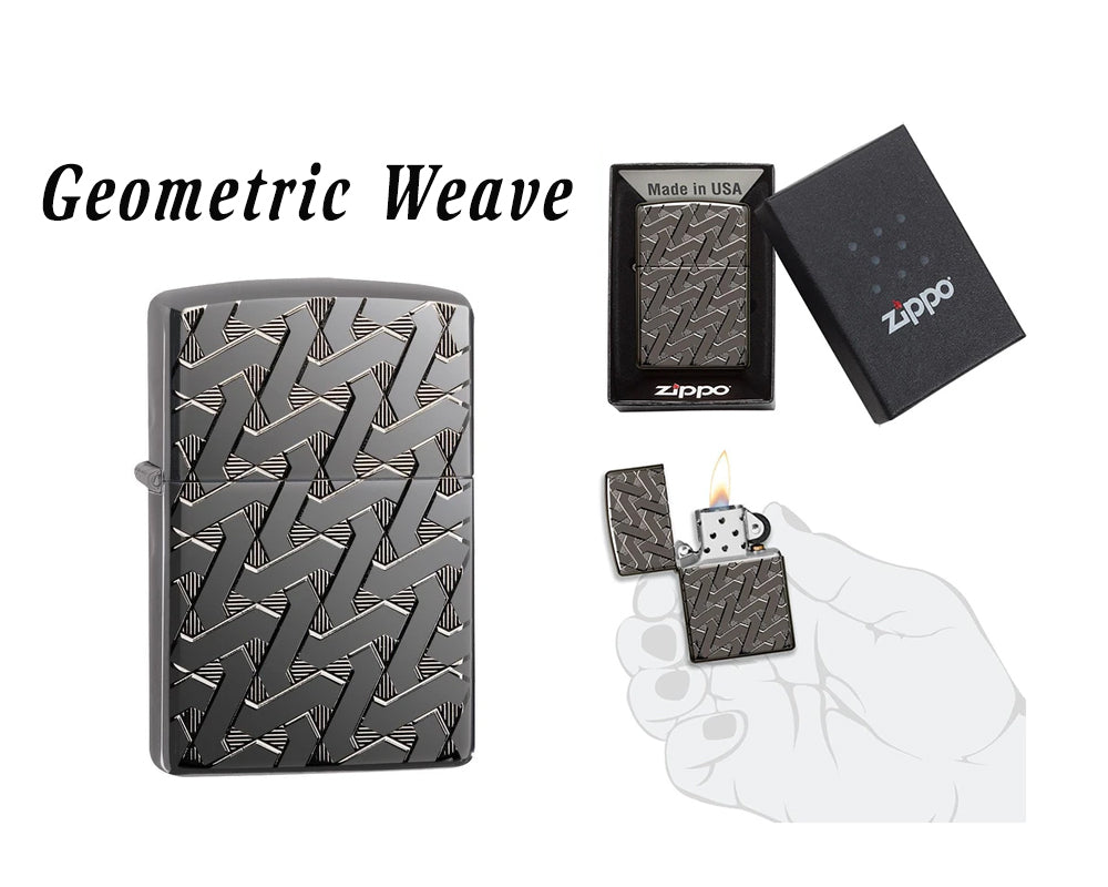 Zippo Lighter - Geometric Weave