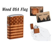 Load image into Gallery viewer, Zippo Lighter - Wood USA Flag
