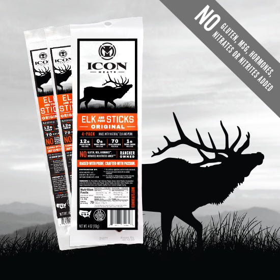 Bison, Elk, Venison Snack Sticks & Summer Sausage - Sampler Box, ICON Meats